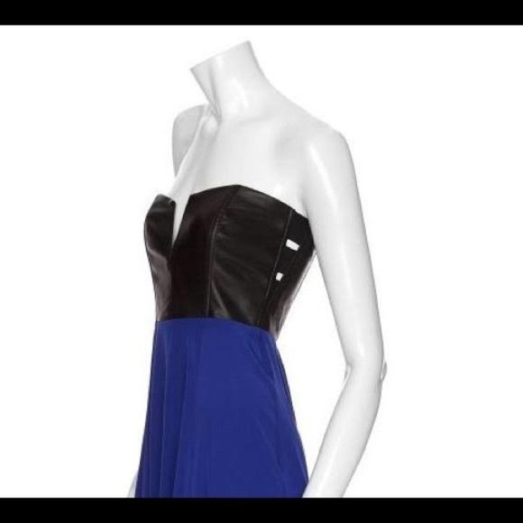 Michelle Mason Leather & Silk Corset Mini Dress - Picture 4 of 9